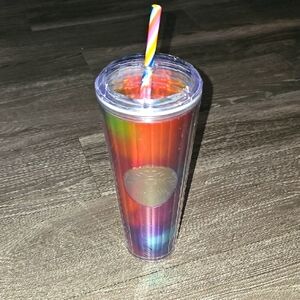 Starbucks multicolored tumbler cup. Nwts! 24 oz